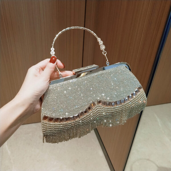 New Trendy Dress Evening Banquet Temperament One-Shoulder Diagonal Handbag
