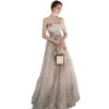 Spring and summer long banquet evening dress