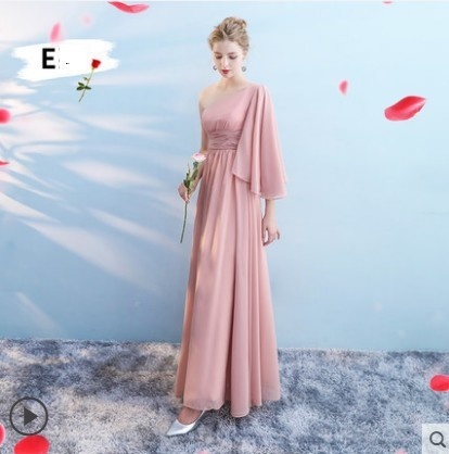 Host Dinner Bridesmaid Group Chiffon Bridesmaid Dress