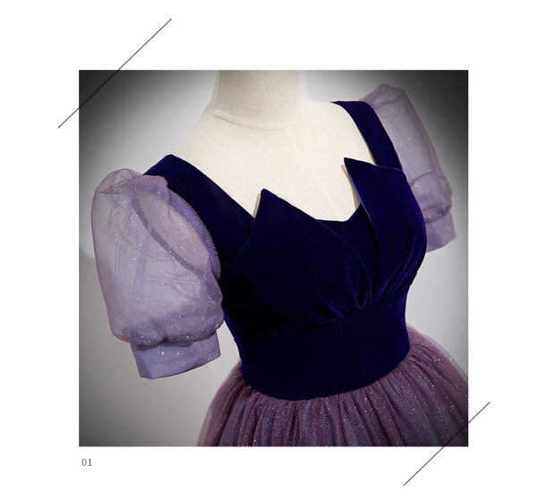 French Style Light Evening Dress Female Banquet Gradient Princess Dress