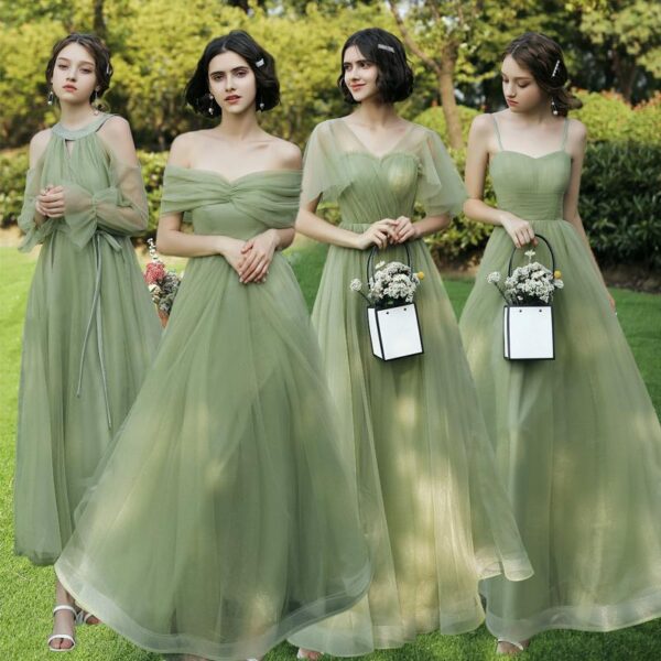 Off-shoulder Bridesmaid Group Evening Dress Host's Dress Women