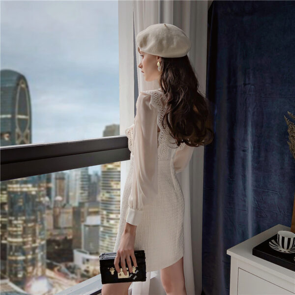 Design niche lace dress with gentle wind and luxury