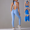 women activewear bodysuit set beauty back design gym outfit
