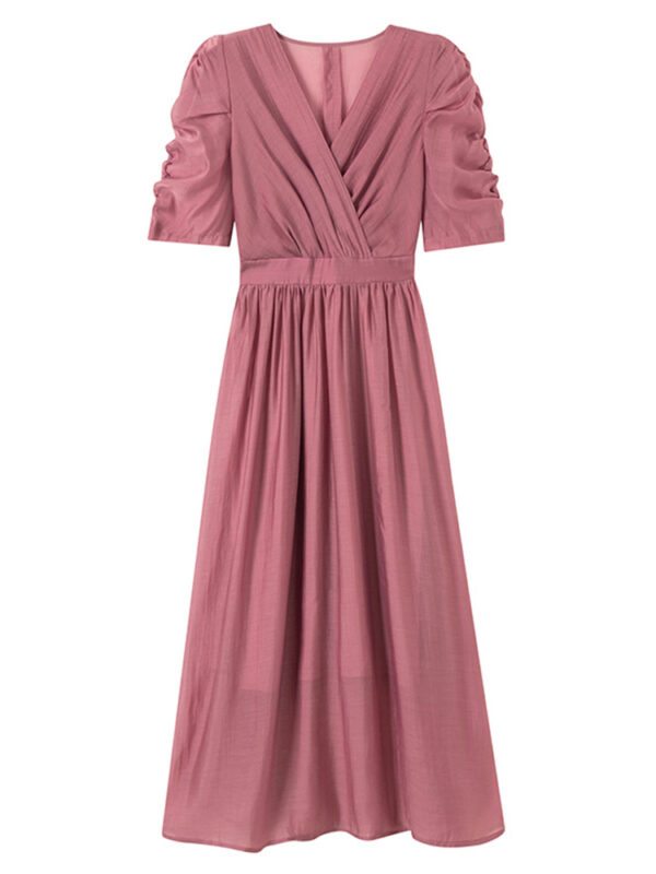 Women's Luxury French Tea Break V Neck Dress