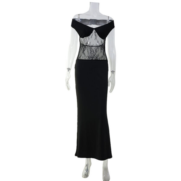 French-style Sexy Lace-panelled Bodycon Sheath Dress