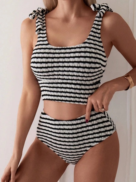 Women's Two-piece Striped Swimsuit