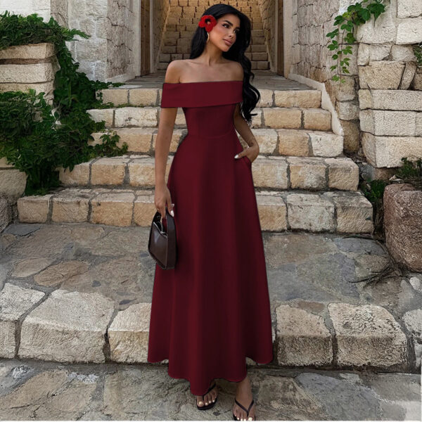 Elegant Strapless Evening Gown Dress