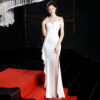 French Temperament Socialite Banquet Fishtail Sexy One-shoulder Evening Dress Female