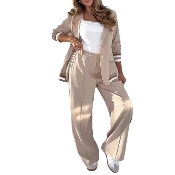 Wide Leg High Waist Trousers Female Commuting Office Outfit