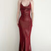 Solid Color Casual Retro-style Halter Bodycon Dress