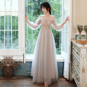 Banquet Evening Dress Women's New Long Sleeve