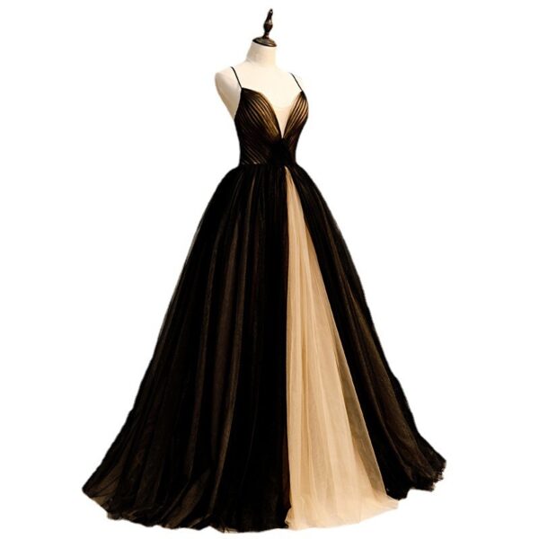 Banquet Evening Long Dress Black Slimming Daily Style Annual Meeting Elegant Birthday