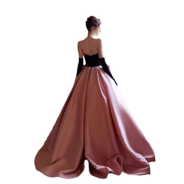 High-end Evening Dress Black Bow Princess Dress Engagement