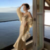 Light Luxury Acetate Dress Seaside Holiday Beach Skirt