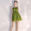 White Green Sling Short