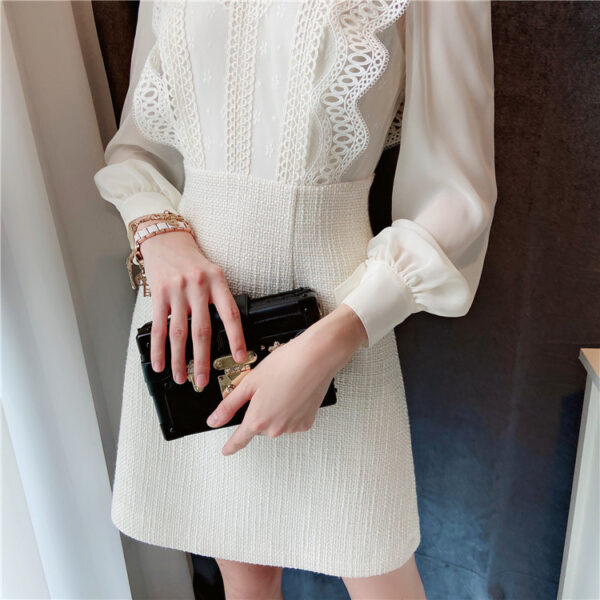 Design niche lace dress with gentle wind and luxury