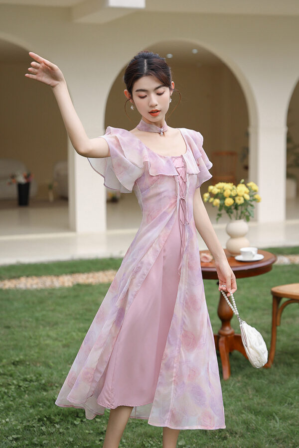 Waistband Tea Break Elegant Luxury Dress