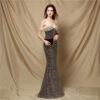 Women's Elegant Banquet Classic Mermaid Velvet Evening Dress