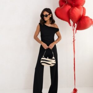 elegant straight leg jumpsuit women side zip fitted outfit,