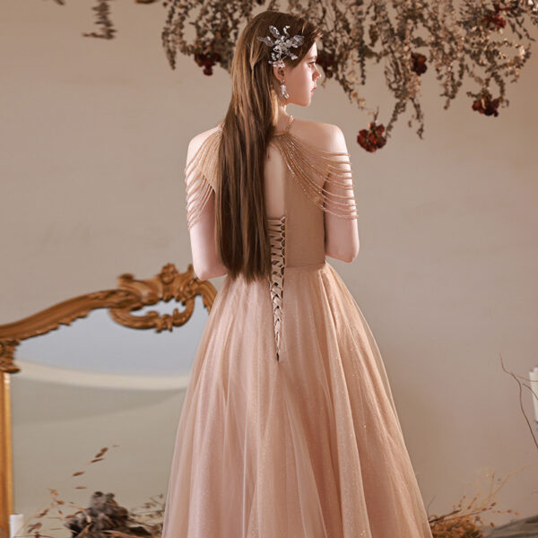 Heavy Industry Light Luxury Banquet Host Long Evening Dress