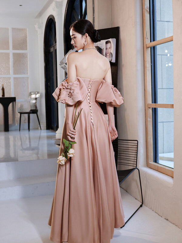 Tube Top Ladies Banquet Long Host Art Examination Evening Dress
