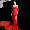 French Temperament Socialite Banquet Fishtail Sexy One-shoulder Evening Dress Female