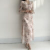Elegant Waist Slimming Long Dress