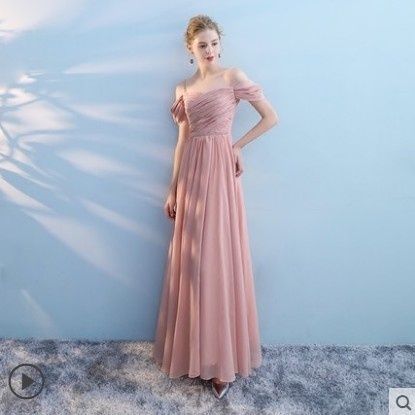 Host Dinner Bridesmaid Group Chiffon Bridesmaid Dress