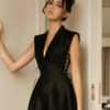 Niche Light Luxury High Set Little Black Dress