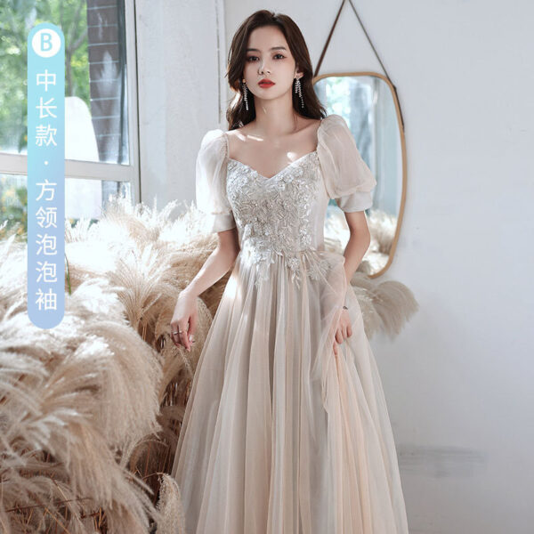 Sisters Group Banquet Slimming Girlfriends Clothes Bridesmaid Group Plump Girls Evening Dress