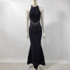 Evening Dress Rhinestone Banquet Bandage Fishtail Dress