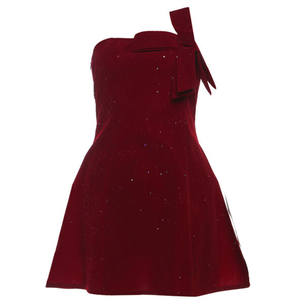 Elegant Solid-color Strapless Dress