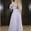 Purple Evening Dress Women's Banquet Graduation Adult Toast Dress