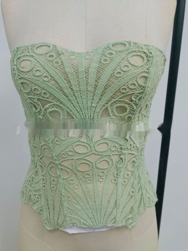 Hollow Corset Crop Top – Sexy Lace Party Wear