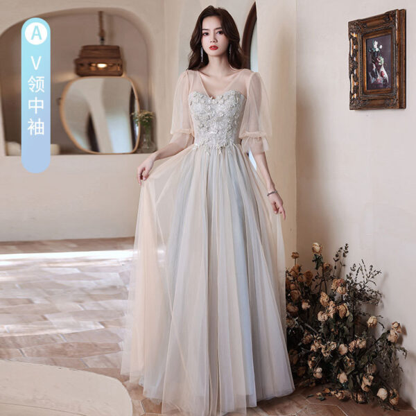 Sisters Group Banquet Slimming Girlfriends Clothes Bridesmaid Group Plump Girls Evening Dress