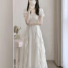 French White Luxury Fairy Dress Girl