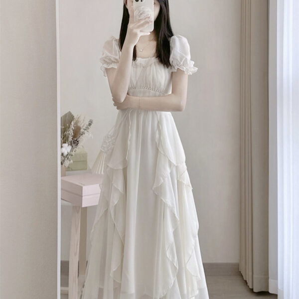 French White Luxury Fairy Dress Girl