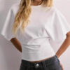Summer Batwing Sleeve T-shirt Ins Fashion Round Neck Pullover Short-sleeved Tops