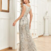 European And American Slim Elastic Fishtail Banquet Evening Dress