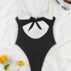 Seaside Series Women's One-piece Quick Drying Swimsuit Contrasting Colors