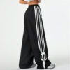 Three Bars Drawstring Cuffed Straight Casual Extended Sports Trousers