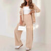 Wide Leg High Waist Trousers Female Commuting Office Outfit