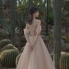 Off Shoulder High End Banquet Evening Dress
