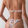 Ladies' Fresh Floral Style Quick Drying Bikini Swimsuit For Beach Leisure