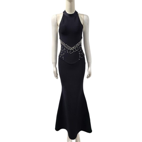 Evening Dress Rhinestone Banquet Bandage Fishtail Dress