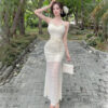 Pure Desire Style Lace Halter Dress Female Summer Light Luxury