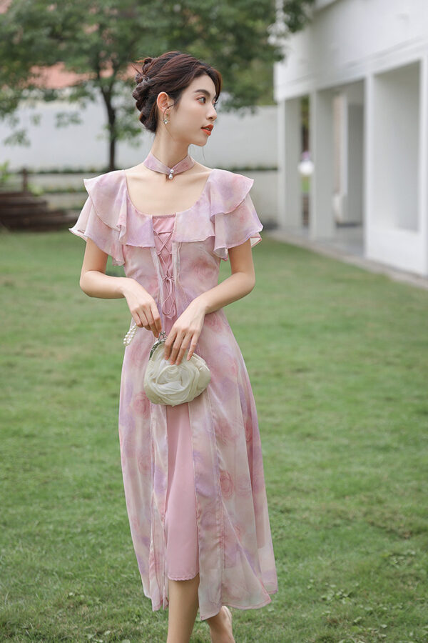 Waistband Tea Break Elegant Luxury Dress