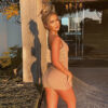 Women's Hollow-out Backless Halter Bodycon Dress
