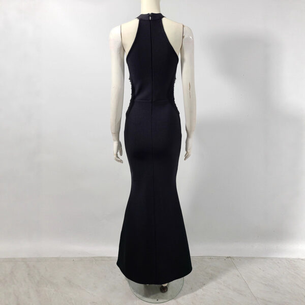 Evening Dress Rhinestone Banquet Bandage Fishtail Dress