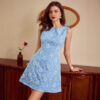 Floral Jacquard Sleeveless Dress French Minimalist Style Women's Summer Dress